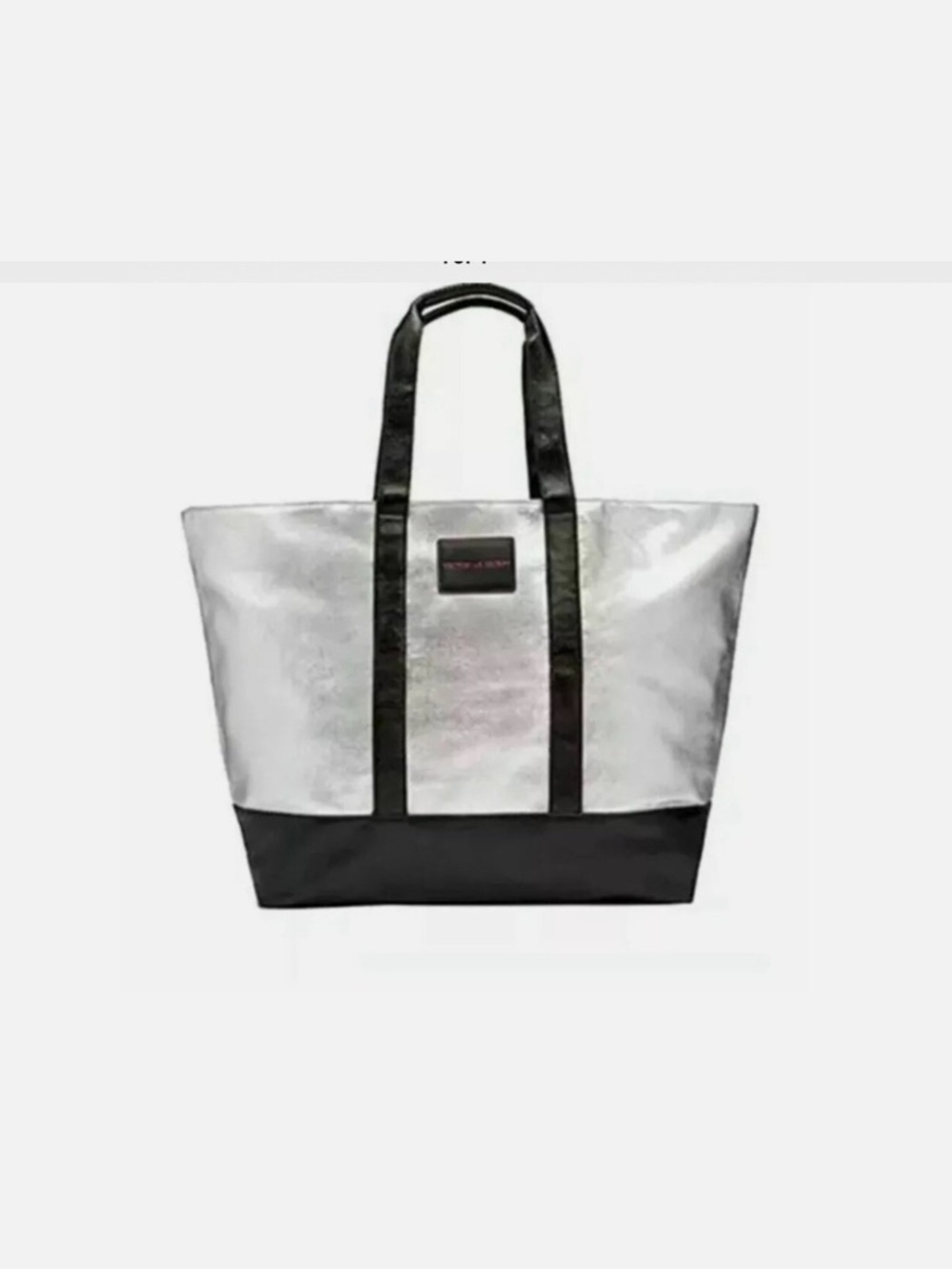 VICTORIA’S SECRET 2017 Limited Edition Silver Tote with Black Trim